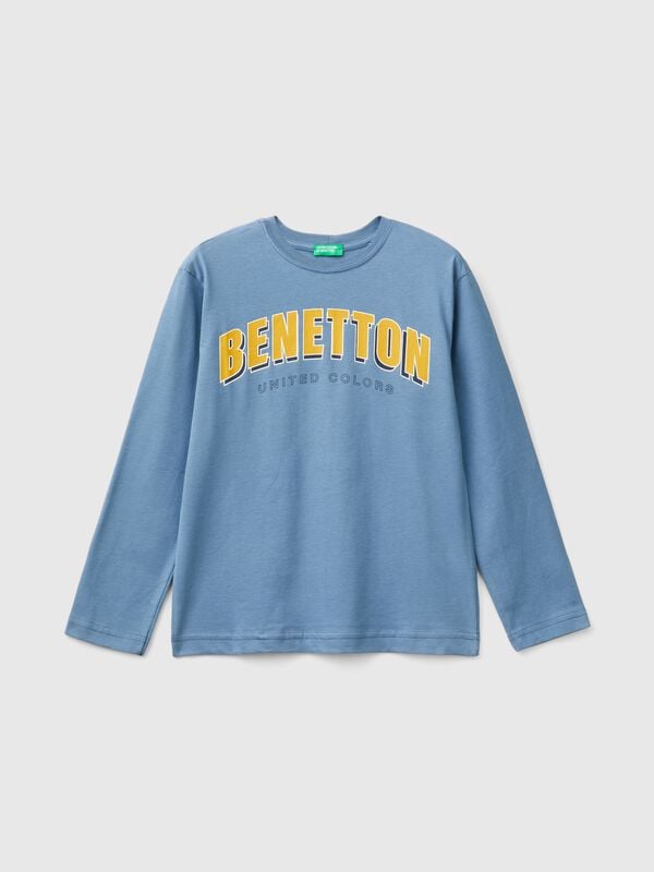 Camiseta cálida con estampado de logotipo Niño