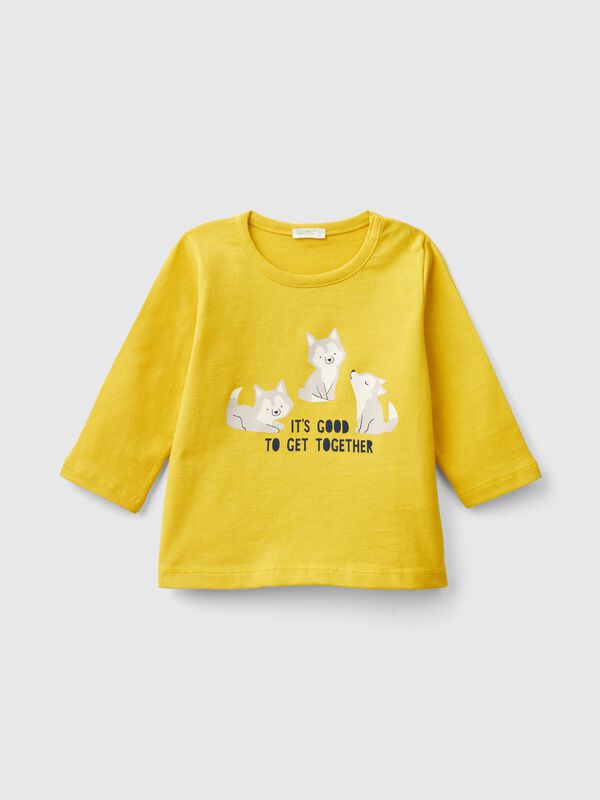 Camiseta de manga larga de cálido algodón orgánico Recién nacidos