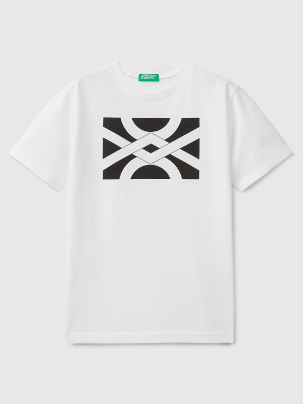 Camiseta de 100 % algodón con logotipo Niño