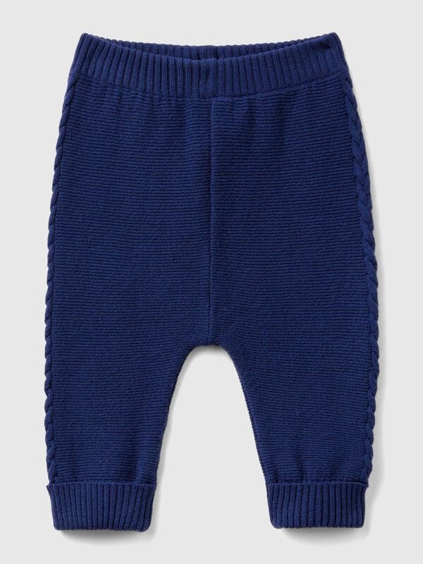 Pantalones de ochos en mezcla de lana reciclada Recién nacidos
