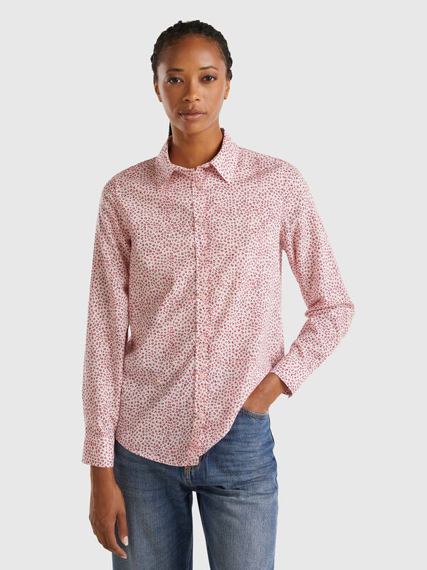 Camisa estampada de 100 % algodón Mujer