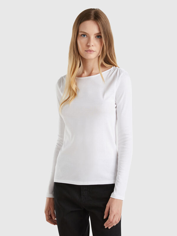 Camiseta de manga larga de 100 % algodón Mujer