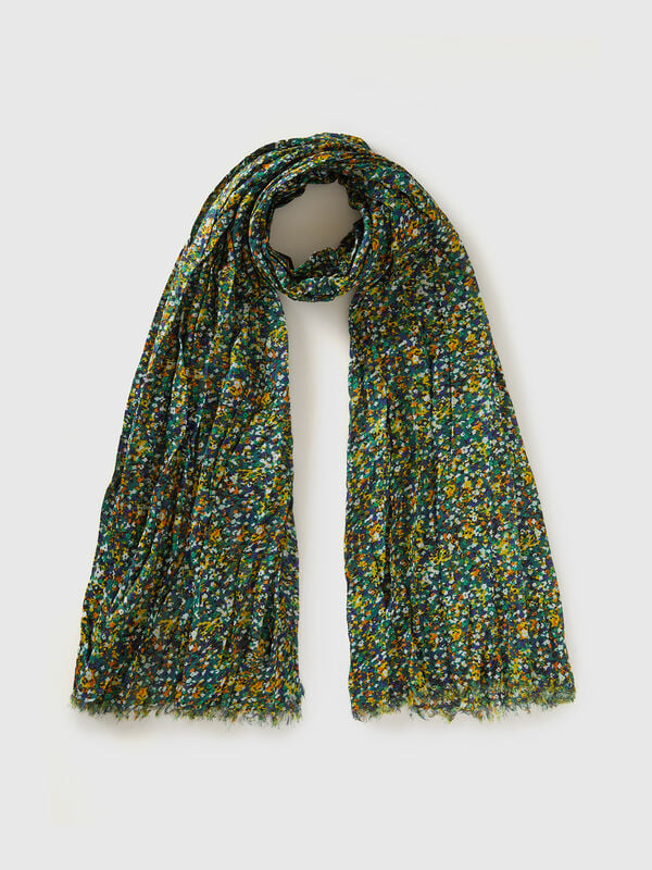 Pañuelo estampado de viscosa Mujer