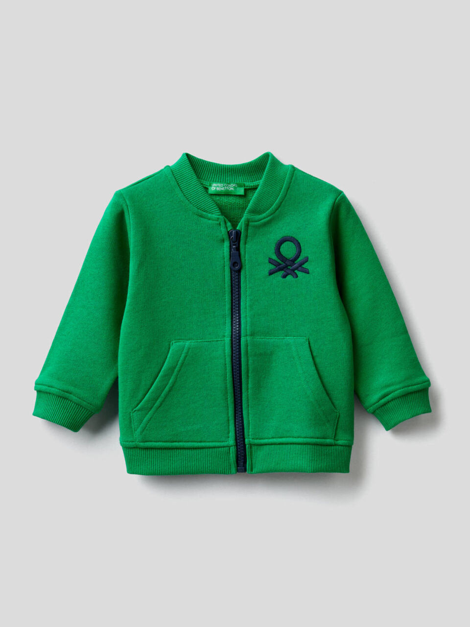 Sudadera de 100 % algodón con cremallera image number 1