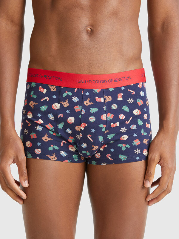 Bóxer con estampado navideño Hombre