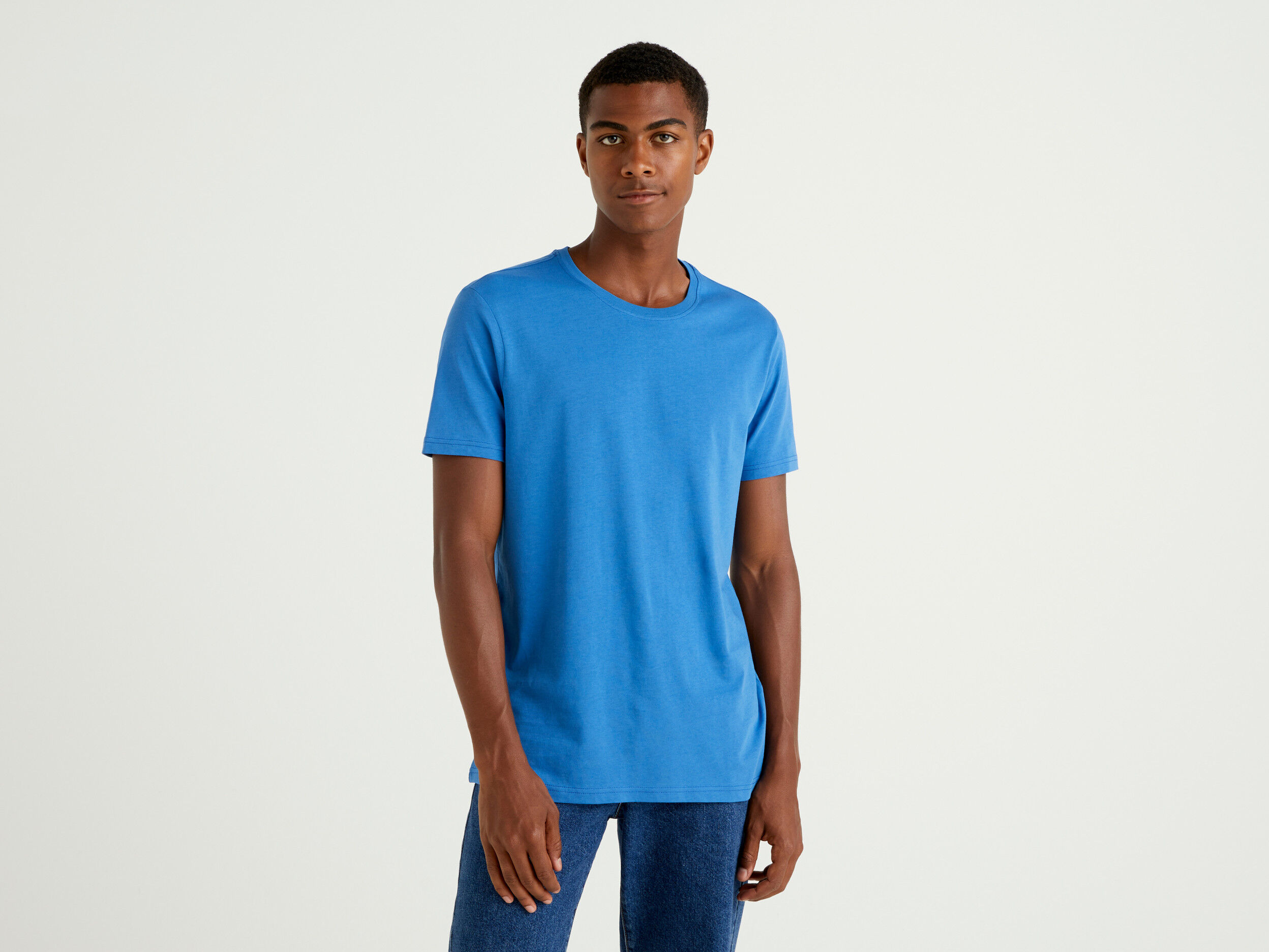 Camiseta manga corta best sale azul
