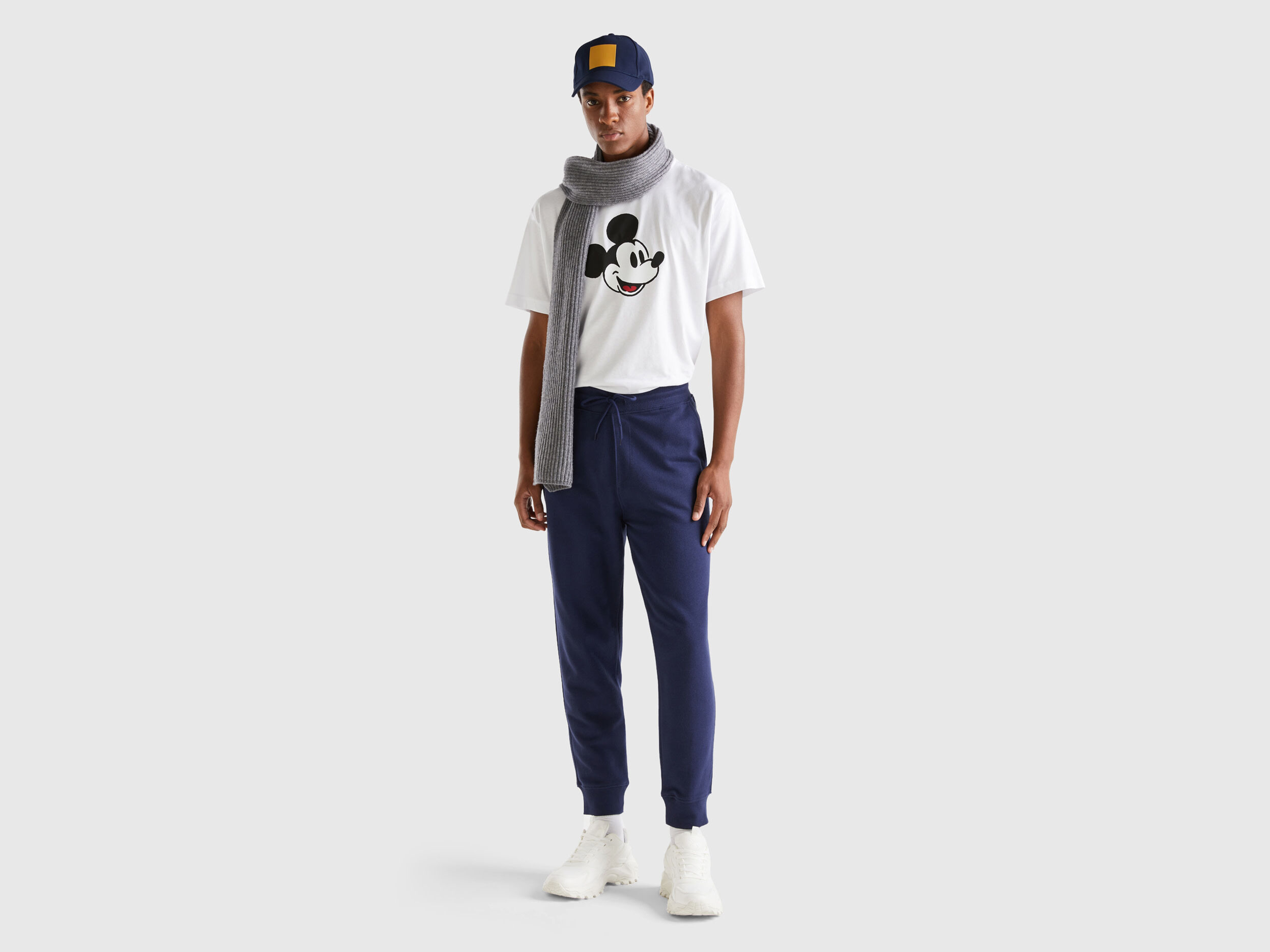 Camiseta blanca de Mickey Mouse Blanco Benetton