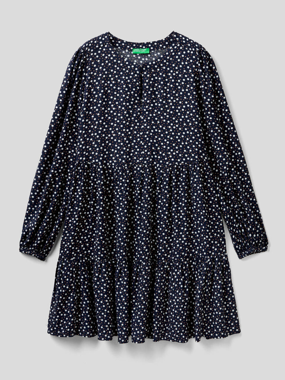 Vestido de volantes estampado image number 1