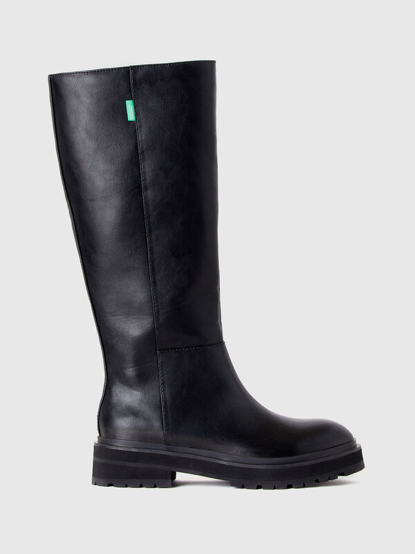 Botas altas de tejido revestido Mujer