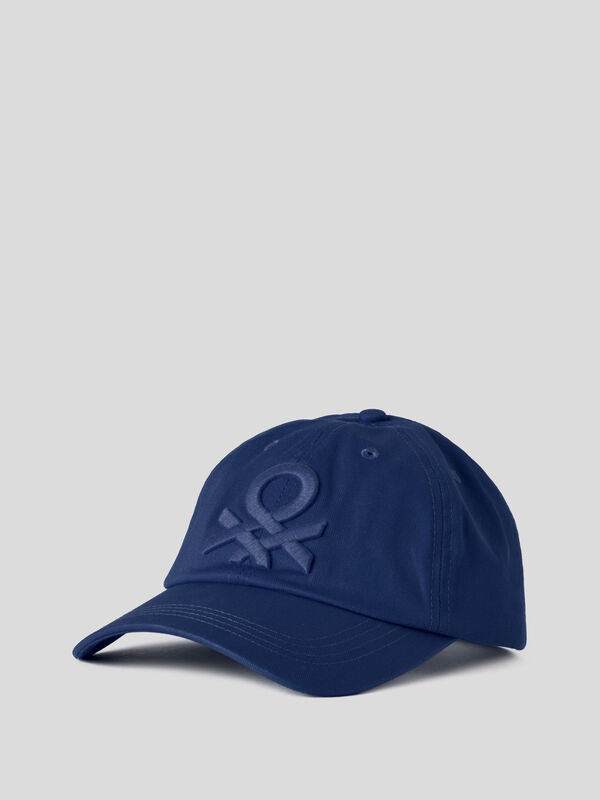 Gorra azul oscuro con logotipo bordado Hombre