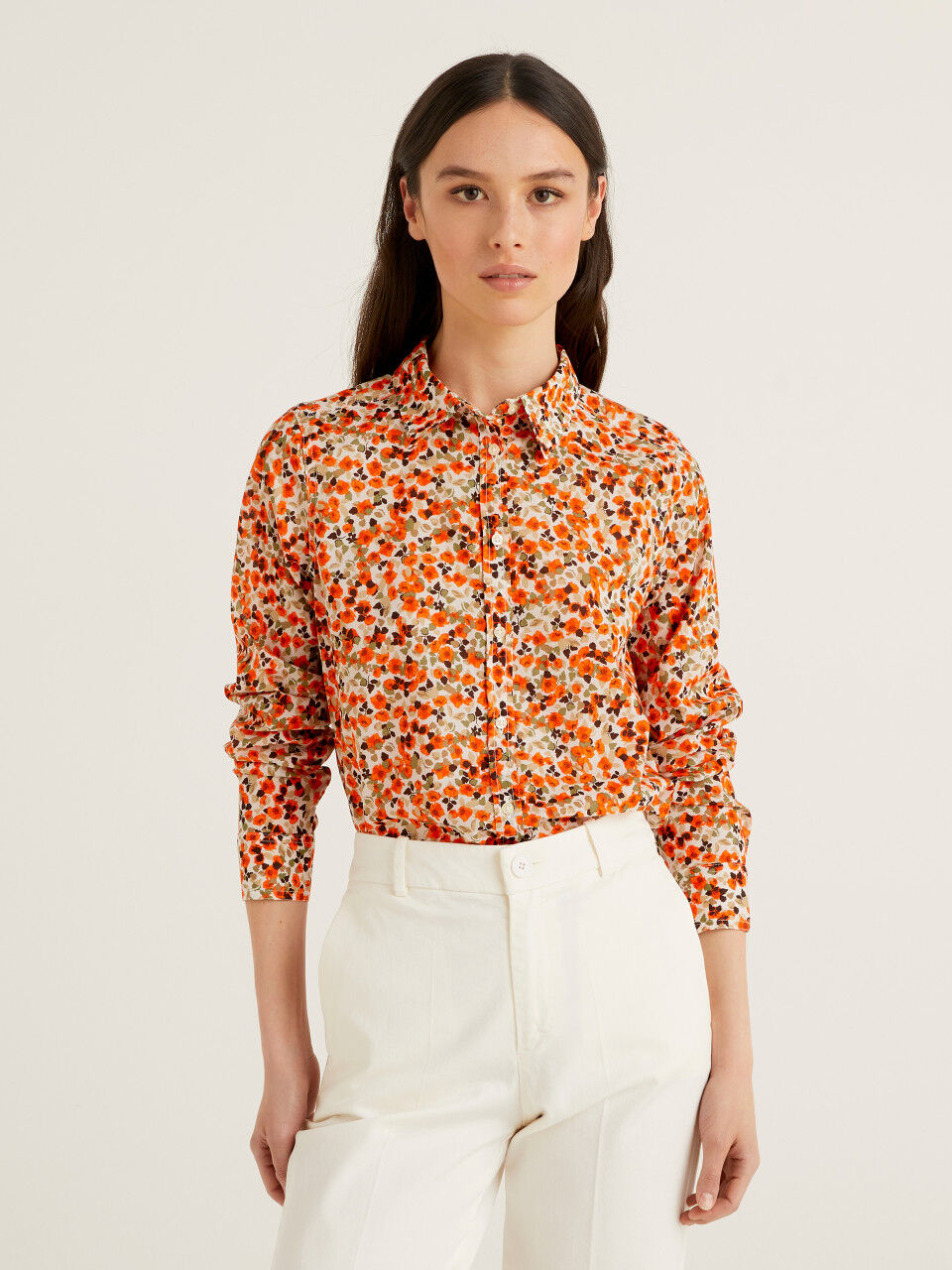 Camisa naranja cheap mujer