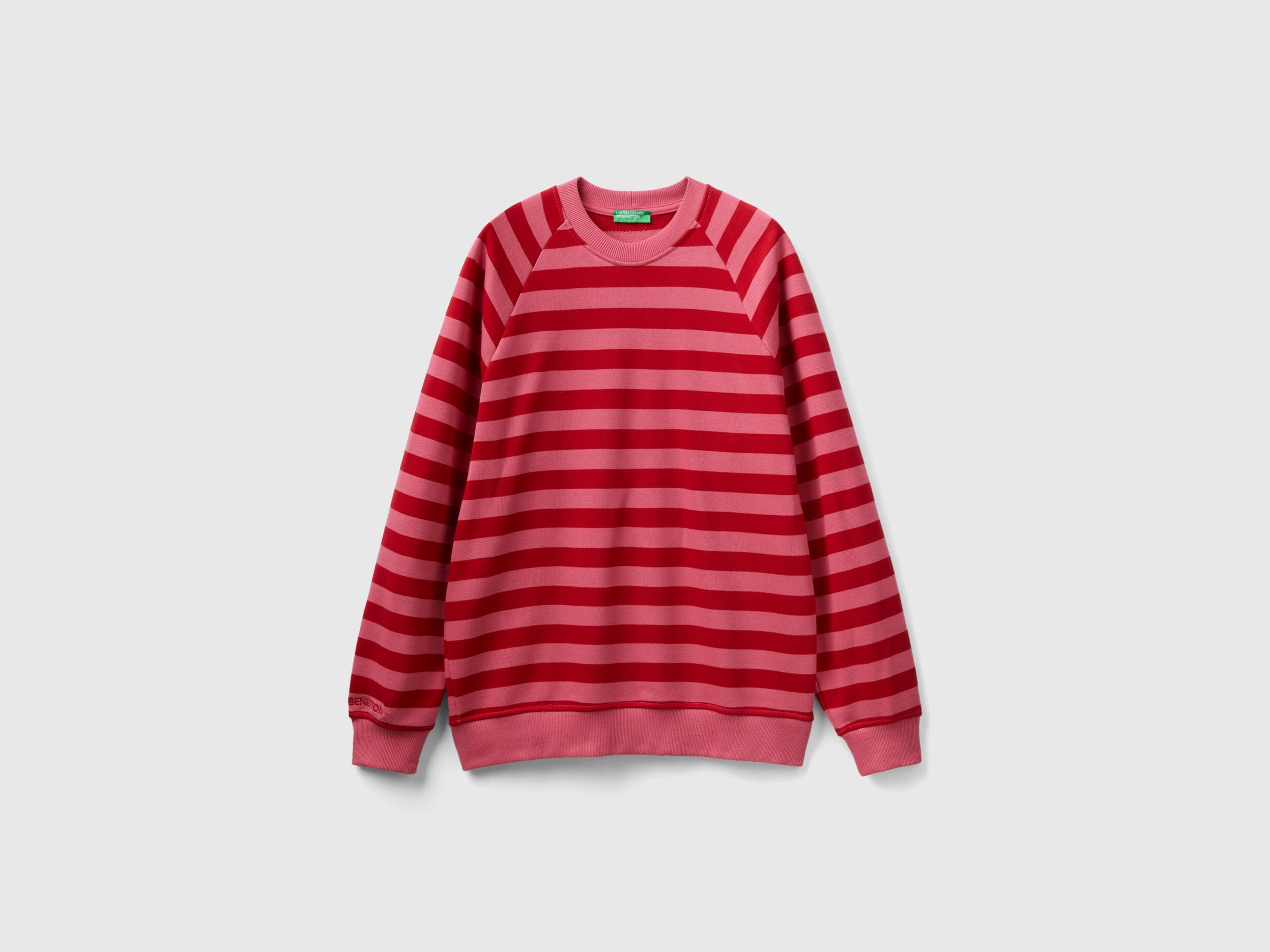 Sudadera de rayas rosa y roja Multi color Benetton