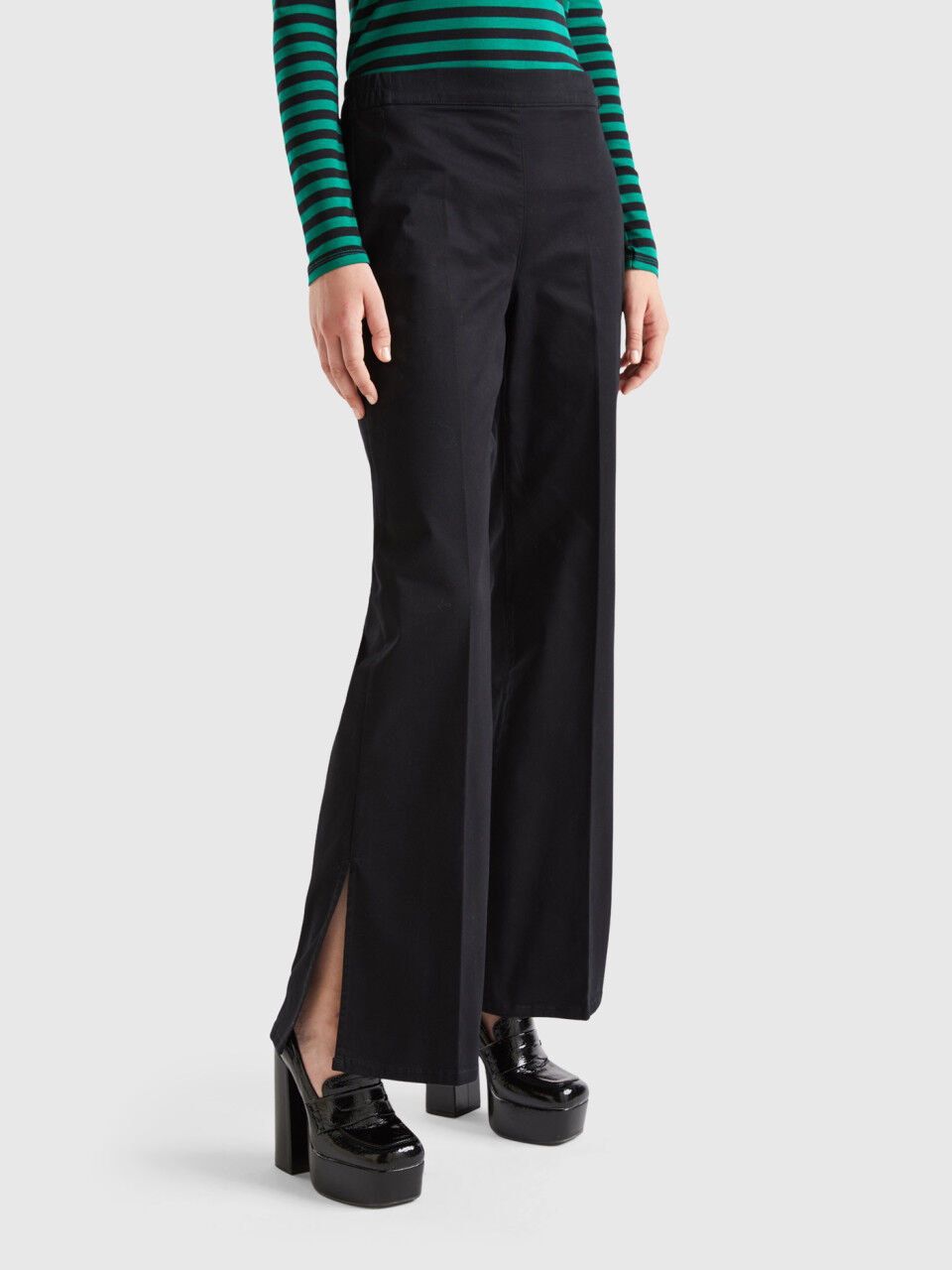 Pantaloni a palazzo benetton sale