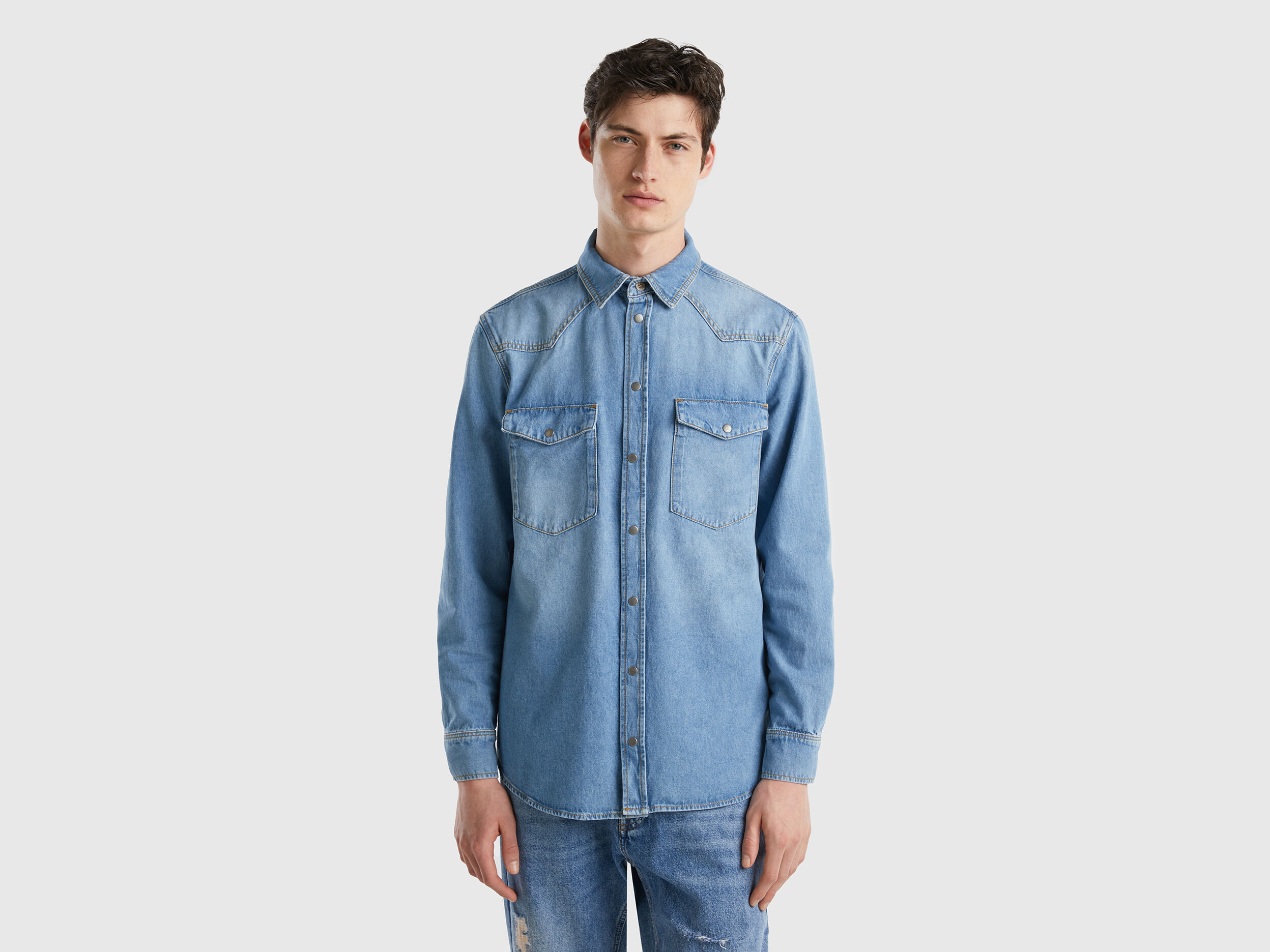 Camisa vaquera hombre 2025 h&m
