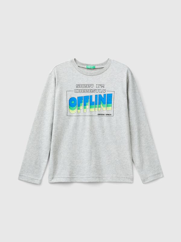 Camiseta con estampado de algodón orgánico cálido Niño