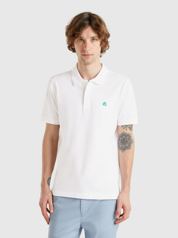 Polo blanco slim fit Hombre