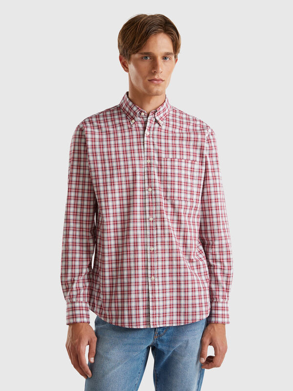 Camisa de cuadros button down Hombre