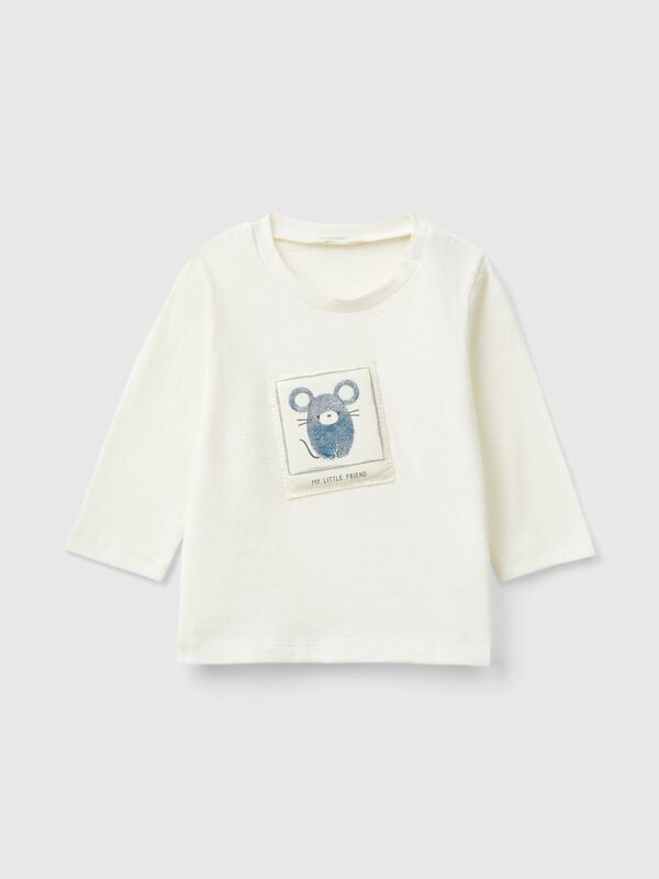 Camiseta con parche de animalito Recién nacidos