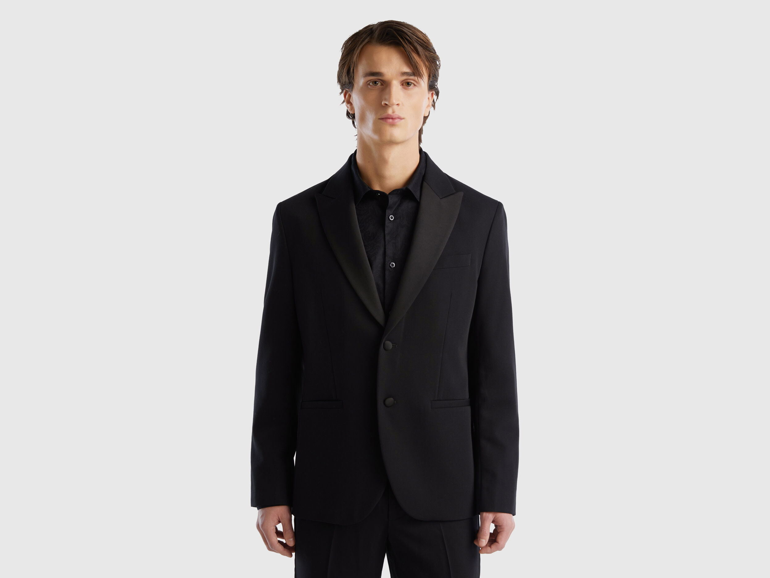 Chaqueta elegante slim fit Negro Benetton