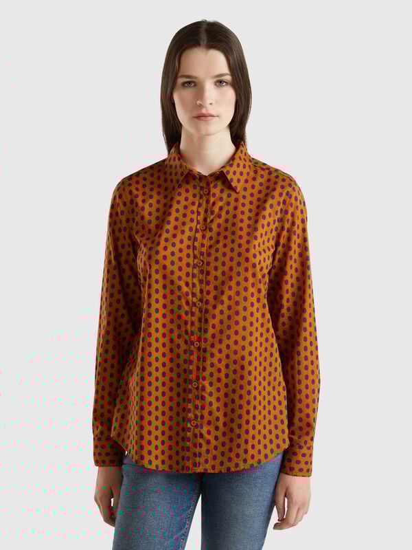 Camisa estampada de 100 % algodón Mujer