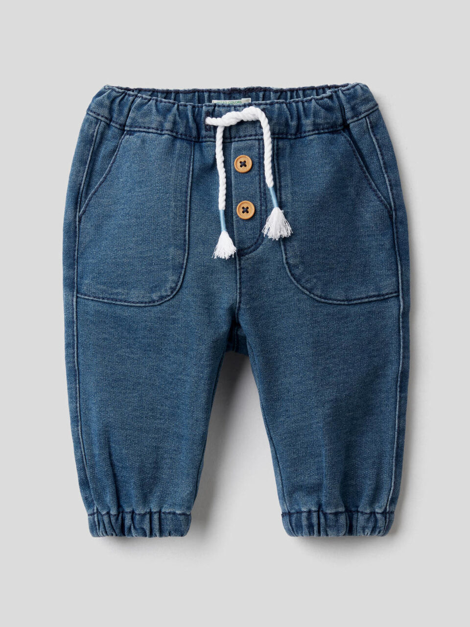 Pantalón de felpa de efecto denim image number 1