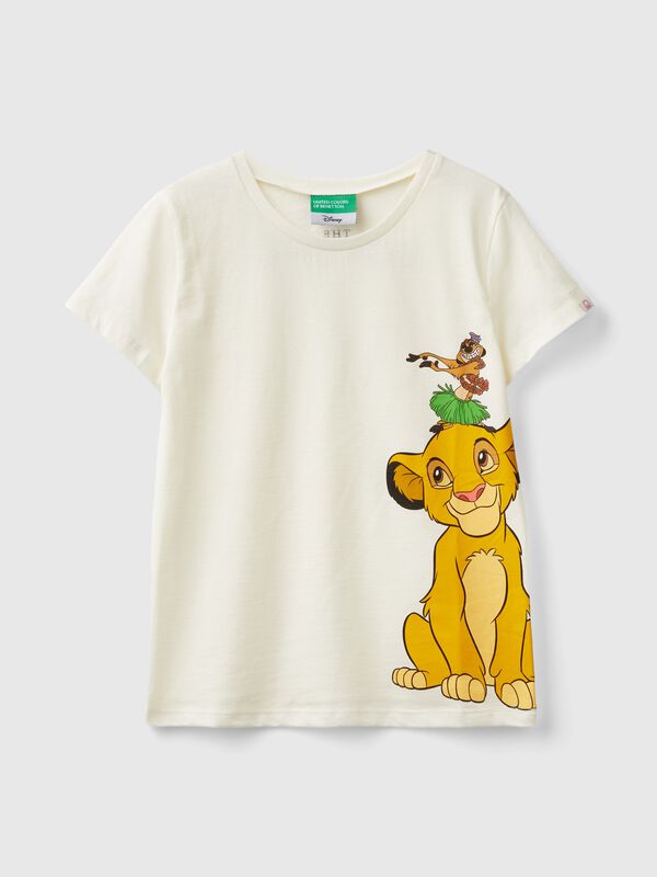 Camiseta blanco crema ©Disney Simba y Timón Niña
