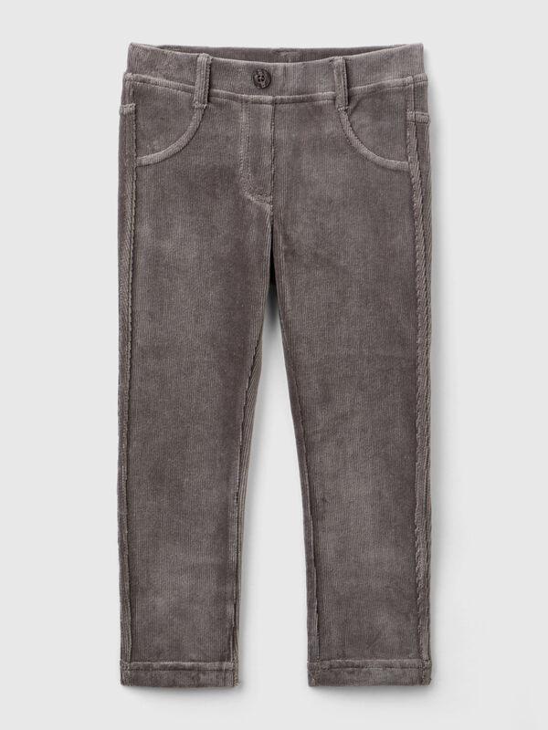 Pantalón de chenilla acanalada Niña