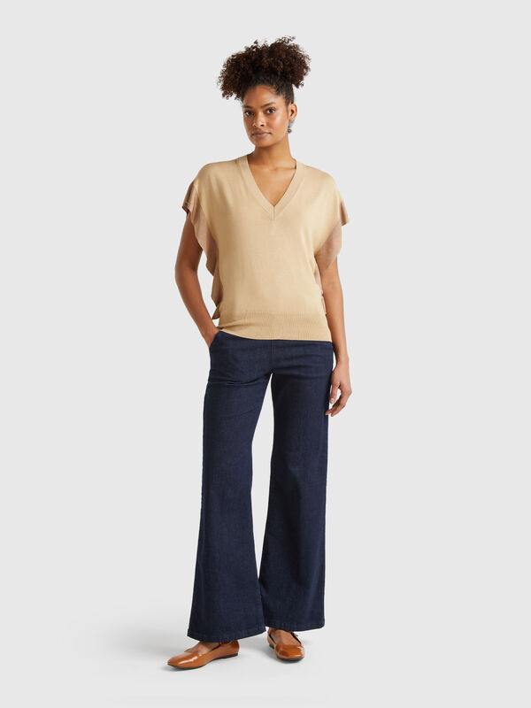 Jersey con drapeado Mujer