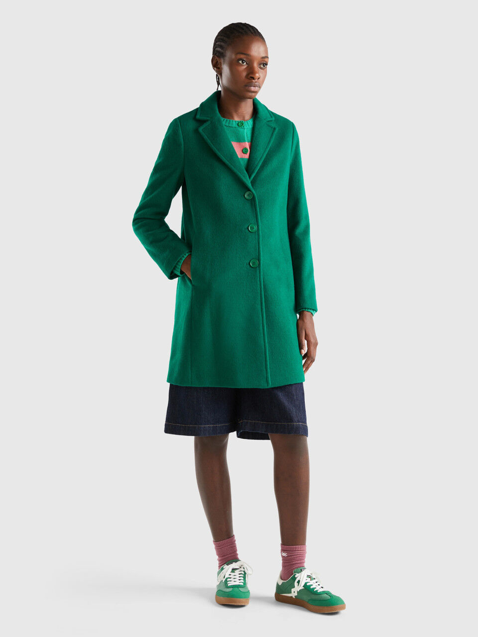 Abrigo Corto Mujer Nueva Colecci n 2024 Benetton