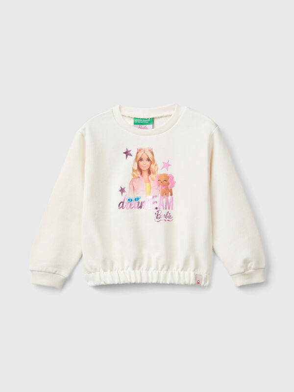 Sudadera de Barbie crema con estampado laminado Niña