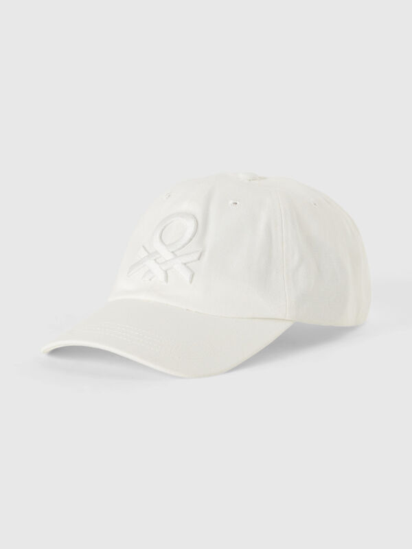Gorra de béisbol blanca con efecto lavado Hombre