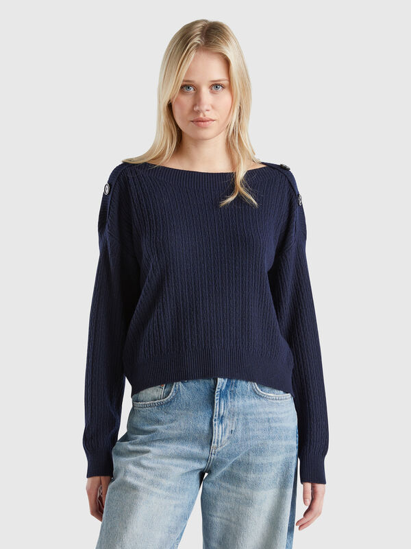 Jersey con escote barco Mujer