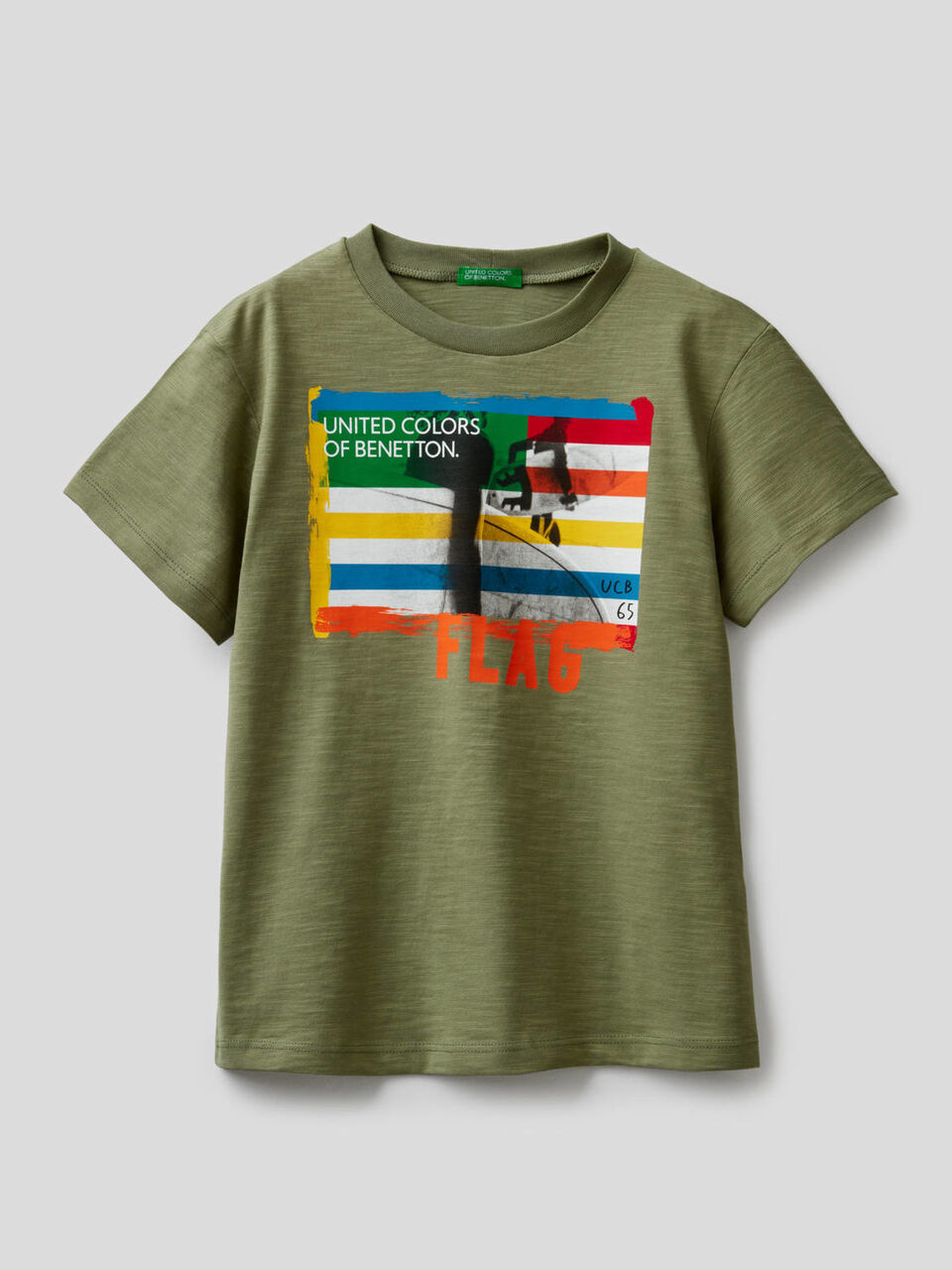 Camiseta de algodón con estampado de surf image number 1