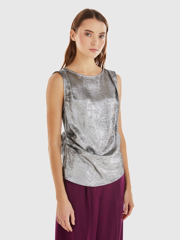 Top de raso Mujer