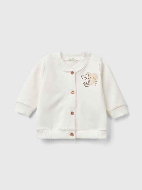 Sudadera cálida con estampado de animalitos Recién nacidos