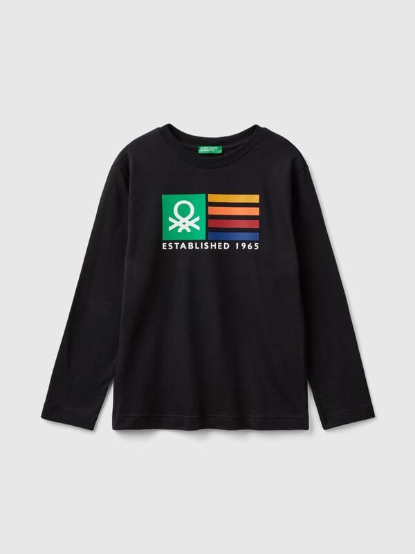 Camiseta de manga larga de 100 % algodón orgánico Niño