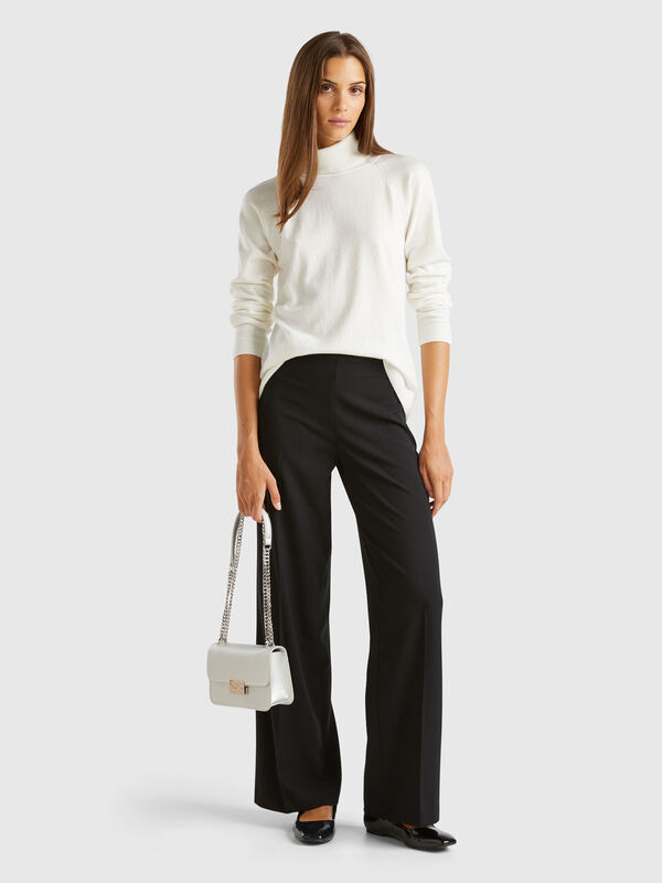 Pantalón fluido de talle alto Mujer