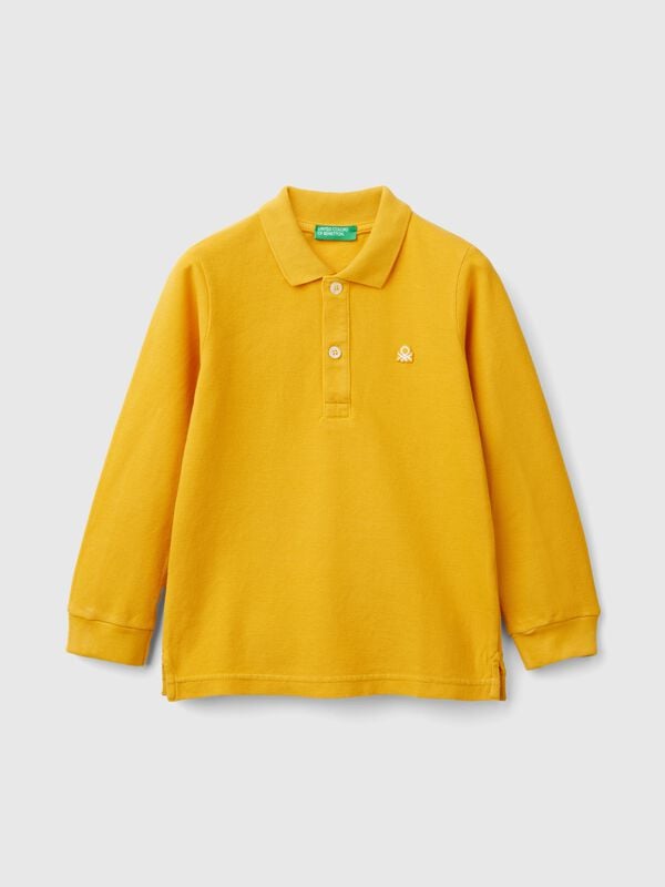 Polo de manga larga de algodón orgánico Niño