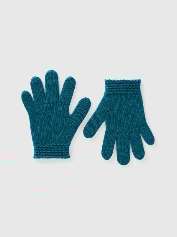Guantes de lana mixta elástica Niño