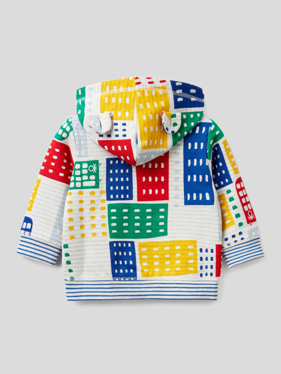 Sudadera de algodón orgánico elástico con capucha image number 2