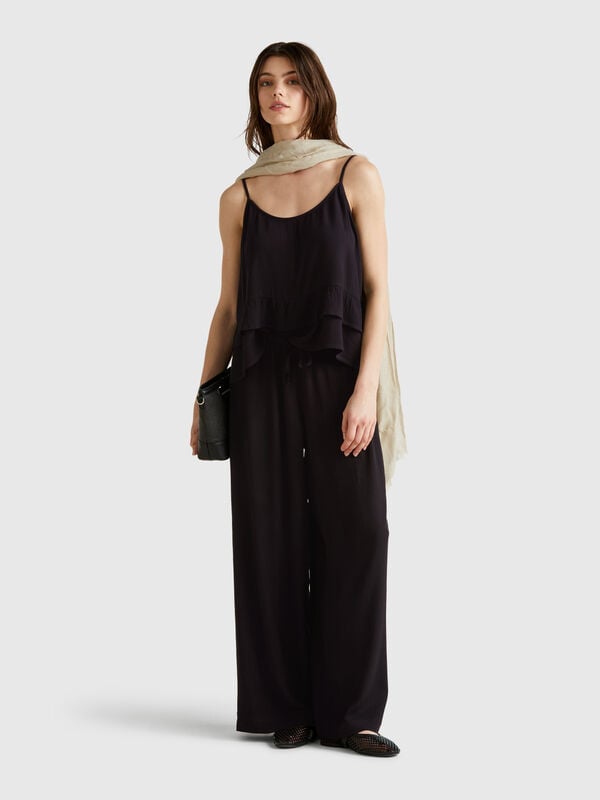 Pantalón ancho fluido Mujer