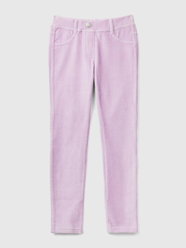 Pantalón super skinny de chenilla Niña