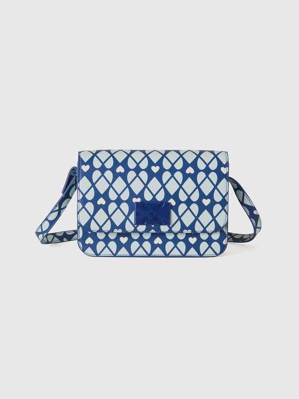 Be Bag azul con estampado de corazones Niña