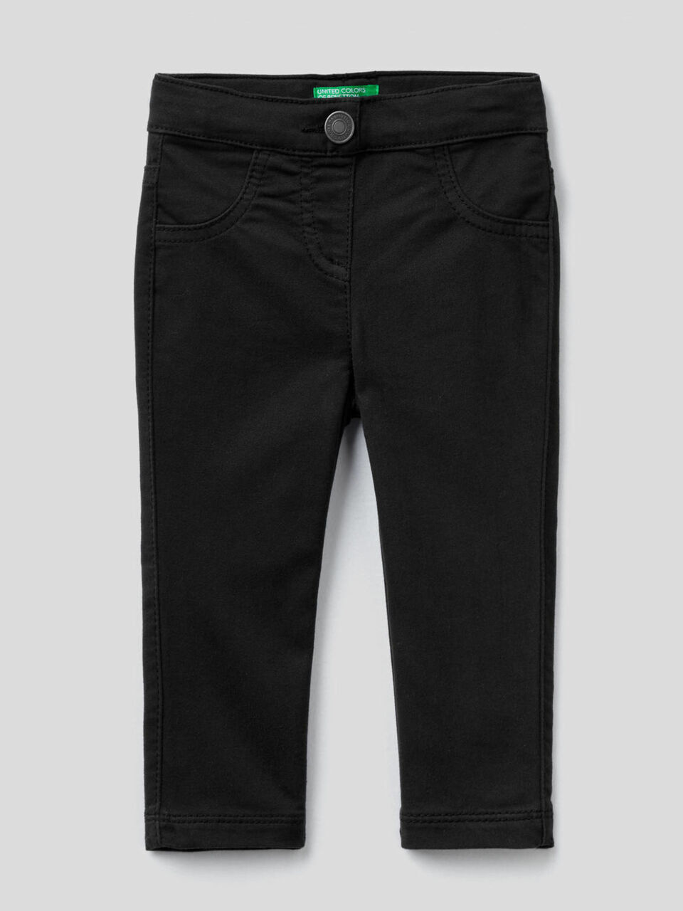 Pantalón de algodón elástico mixto image number 1