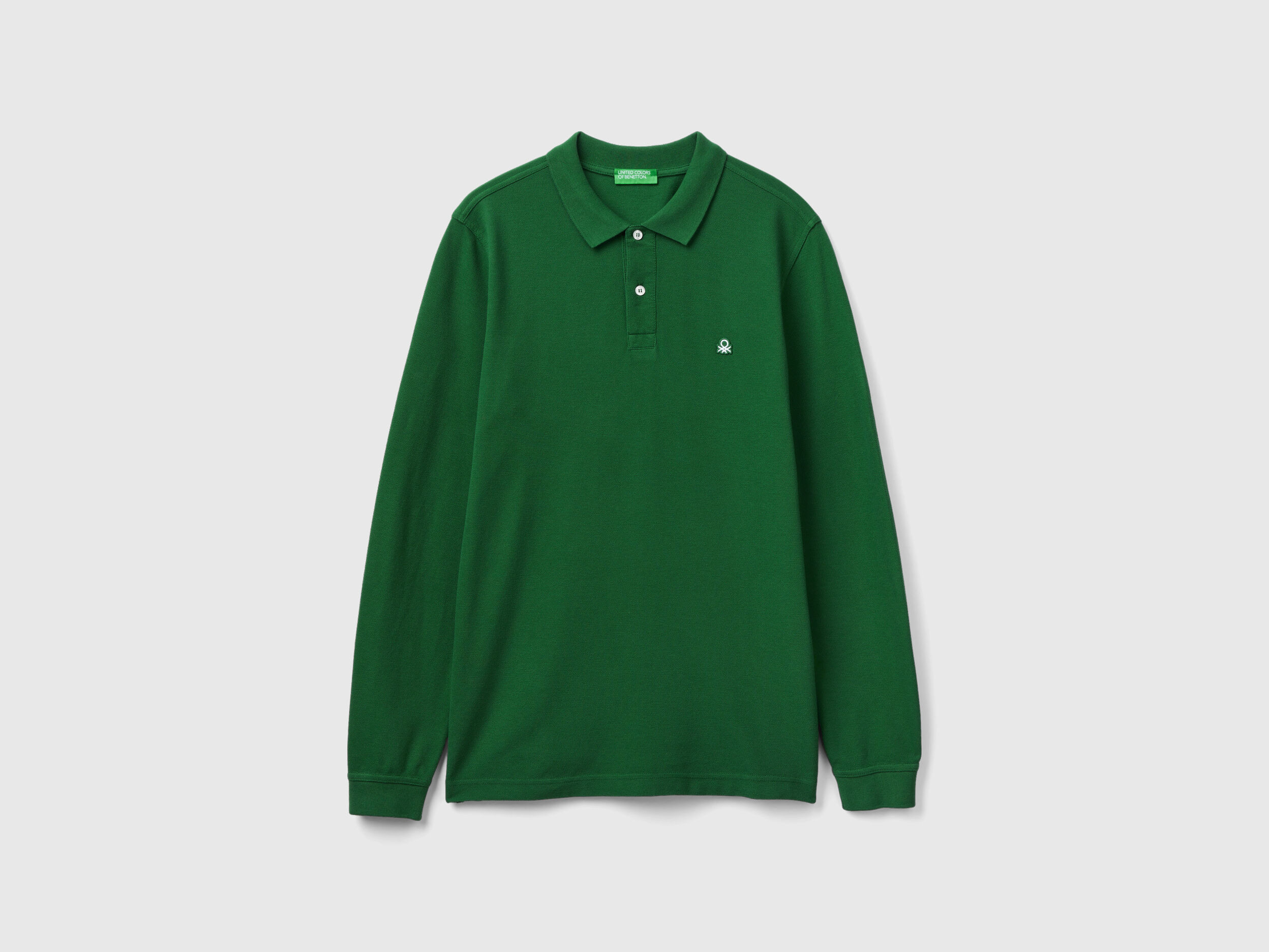 Polo manga hot sale larga mujer benetton