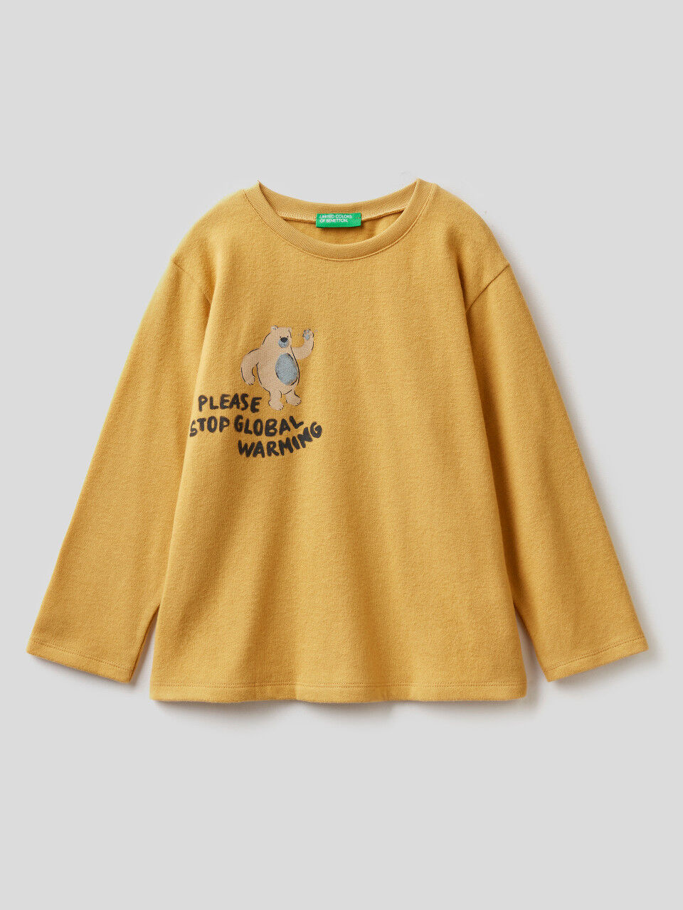 Camiseta manga larga amarilla niño 2025