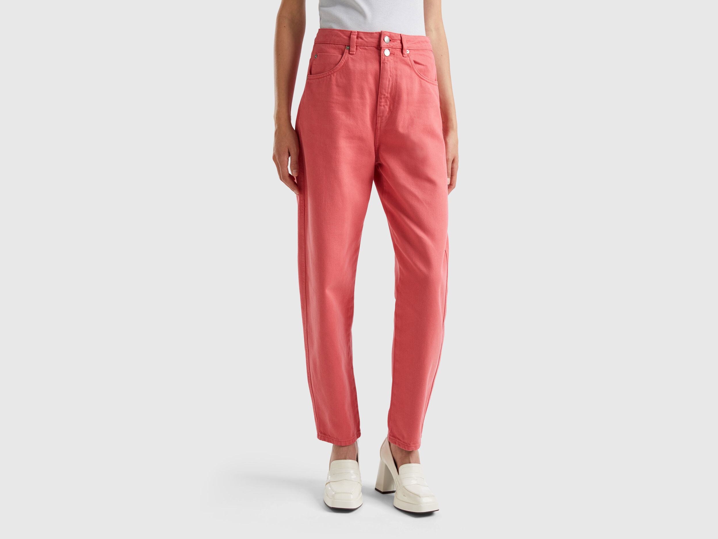Pantalon mom fit Salmon Benetton