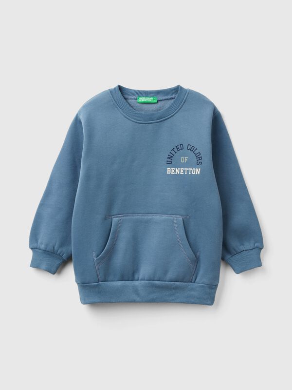 Sudadera cálida con bolsillo canguro Niño