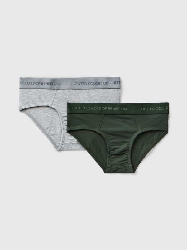 Dos slips con elástico con logotipo Niño