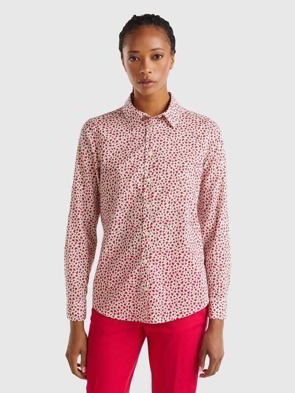 Camisa estampada de 100 % algodón Mujer